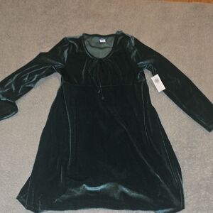 Elegant Dark Green Velvet Dress